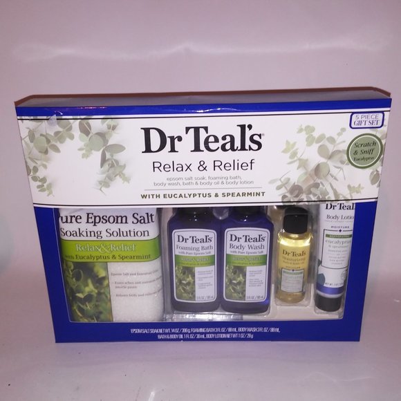 Dr Teal's Other - Dr Teal's Sooth & Sleep Bath Gift‎ Set 5 Piece Eucalyptus & Spearmint Epson Salt